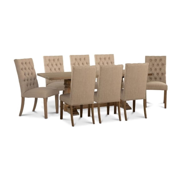 Comedor Seattle Rectangular 8 Sillas Beige