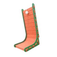 Ioensy - Rascador Para Gatos En Forma De L, Juguete Para Mascotas, Decoración, Tapete Para Rascar, Tamaño S, Naranja