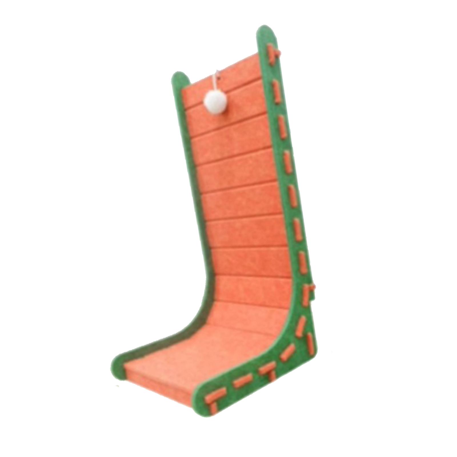 Ioensy - Rascador Para Gatos En Forma De L, Juguete Para Mascotas, Decoración, Tapete Para Rascar, Tamaño S, Naranja