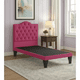 thumbnail image 2 of Cama 1,5 Plazas Ovalado, Incluye Base + Respaldo Fucsia Flobal, 2 of 4