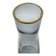 thumbnail image 2 of Florero Decorativo De Vidrio Gris Liso Borde Dorado, 2 of 4