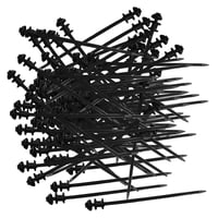 Ioensy - 100 Bridas Para Cables Autoblocantes Negras Versátiles Con Clips De Sujeción Fijos De Alambre De 0,8 X 28 Cm Con Hebilla