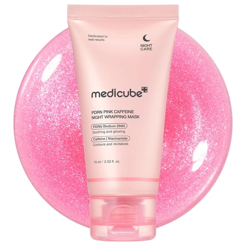Medicube - Mascarilla Facial Pdrn Con Cafeína Envoltura Nocturna Y Exfoliante