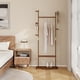 thumbnail image 1 of Coat Racks solid wood hanger 23.6* 11*64.1in Solid environmental protection easy to assemble beautiful can be placed in the bedroom/entrance/living room (Walnut), 1 of 3