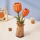 thumbnail image 3 of Flor de Madera Tulipan Naranjo Flor Rolife, 3 of 3