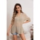 thumbnail image 2 of Blusa Mujer Tendencia Lino Algodón Premium Liviana Botones Textura 053, 2 of 3