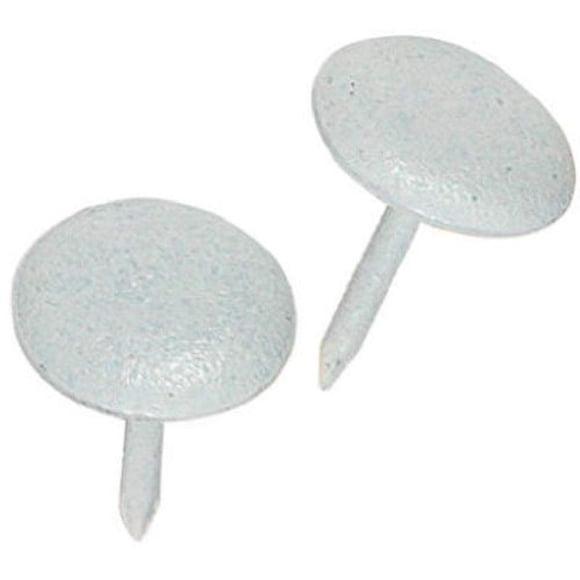 Furniture Nail Hillman 122685, cabeza redonda, grande, paquete de 25 unidades, color blanco