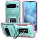 thumbnail image 1 of Funda Armada para Google Pixel 9 con Tapa Deslizante y Soporte Magnético Giratorio Verde, 1 of 5