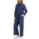 thumbnail image 4 of INSPIRE CHIC Conjunto de 2 Piezas de Lino para Mujer Camisa Abotonada Pantalones de Pierna Ancha con Cordón Conjunto Casual L Azul Marino, 4 of 6