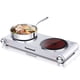 thumbnail image 1 of Estufas eléctricas duales Hot Plate Techwood de 1800 W, color plateado, 1 of 8