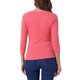 thumbnail image 3 of INSPIRE CHIC Blusa Fruncida para Mujer de Regreso a Clases con Botones Decorativos Cuello en V Manga 3/4 Top de Punto Sólido Rojo Sandía XL, 3 of 5