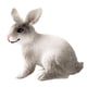 thumbnail image 1 of Figura De Conejo Realista Zoológico Modelo De Animales De Granja Juguetes De Ense?anza Decoración De Mesa Gris Blanco En Cuclillas, 1 of 5