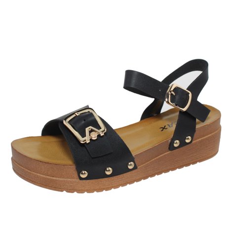 Sandalia Negro Vía Franca