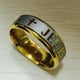 thumbnail image 4 of Gorgeous 18K Silver Plated Titanium Cross Bible Ring - Perfect for Weddings and Everyday Wear!, 4 of 4