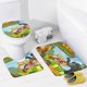 thumbnail image 4 of Leo Guardabosques De La Vida Salvaje theme 4 piece Shower Curtain Set With Rugs Waterproof Bathroom Decor Set Includes Bath Mat U shaped Rug Toilet Lid Cover And Curtain With Hooks, 4 of 6