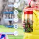 thumbnail image 5 of MinecraftBotella de Agua con Tapa Pop Top de Un Toque, Acero Inoxidable, a Prueba de Fugas, para Deportes, Botella Infantil rosa 12 oz, 5 of 6