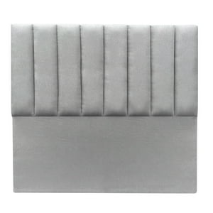 Espacio Hogar - Respaldo Tubular Vertical Super King Lino Gris Plata