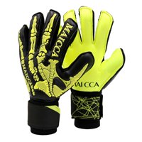 Magideal - Guantes De Antideslizantes Pu Látex Transpirable Protección De Partido De Fútbol Para Niños Fútbol Los Más Duros , Negro Amarillo 7