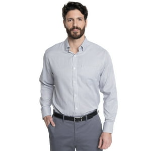 Kotting - Camisa Hombre Listada Clásica Cuello Semi