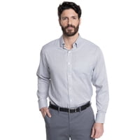Kotting - Camisa Hombre Listada Clásica Cuello Semi