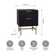 thumbnail image 3 of Velador Manhattan Relan Estilo Madera Roble Negra Diseño Acanalado, 3 of 9
