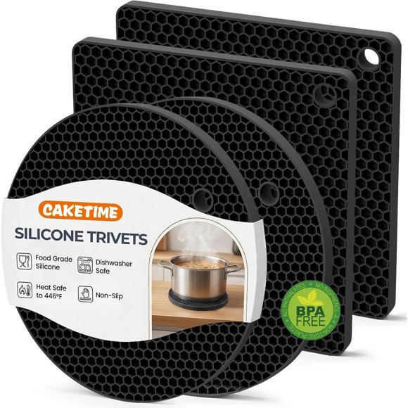 Salvamanteles CAKETIME de silicona, 4 unidades, 446 °F