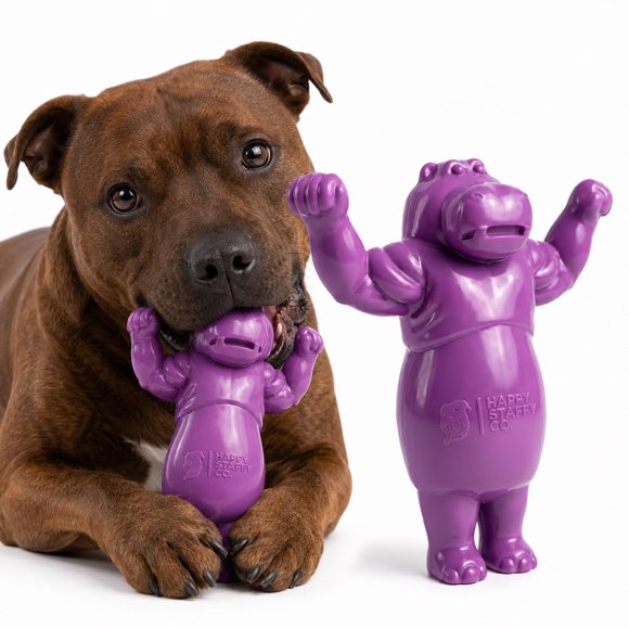 Juguete para perros HAPPY STAFFY CO Chewzilla Chomp-o-potamus de nylon