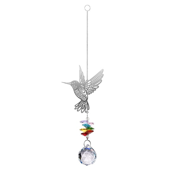 Atrapasol Colibrí Prismas Colores - Colgante de colibrí de cristal arcoíris + bolsas de regalo