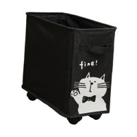 Magideal - Carro Utilitario Para Debajo Del Escritorio, Cesta De Almacenamiento Con Ruedas Giratorias, Estante Móvil Para Organización, Carrito Rodante Móvil Par Negro