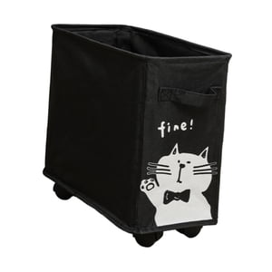 Magideal - Carro Utilitario Para Debajo Del Escritorio, Cesta De Almacenamiento Con Ruedas Giratorias, Estante Móvil Para Organización, Carrito Rodante Móvil Par Negro