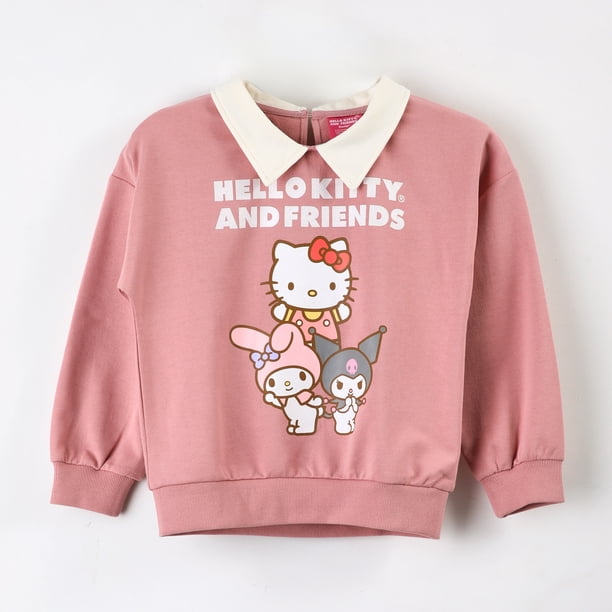 Polerón Cerrado Niña Hello Kitty Cuello And Friends Rosa