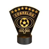 Lampara Ilusion 3D Cobreloa De 7 Colores, Base Touch