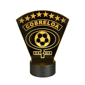 Lampara Ilusion 3D Cobreloa De 7 Colores, Base Touch