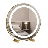 Genérico - Espejo Led Giratorio 360° Gold Glam 43 Cm