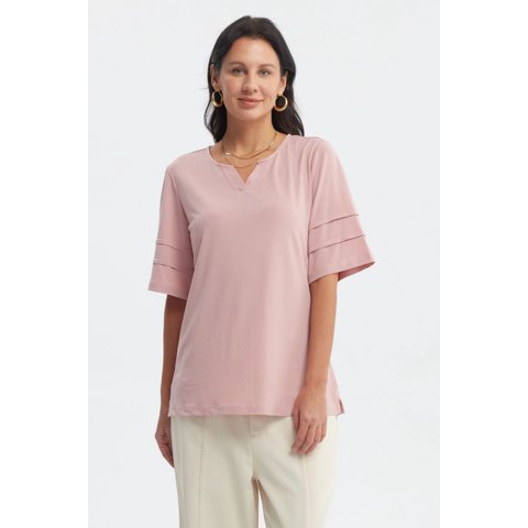 Fashionspark - Polera Mujer Textura Palo Rosa