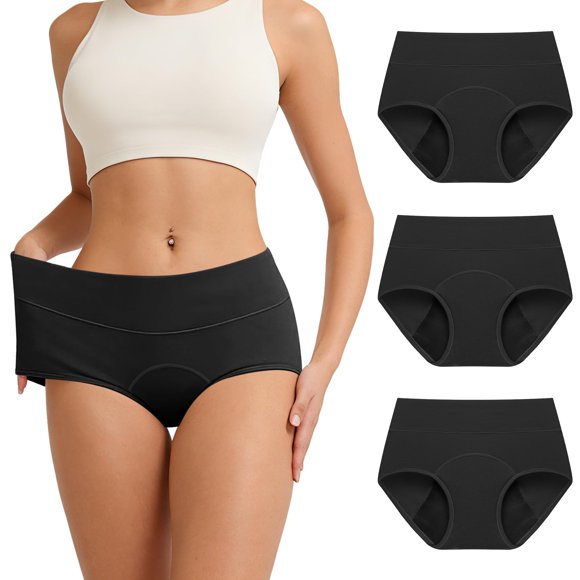 Bragas menstruales RFOGJV Pack de 3, absorción 60 ml, algodón