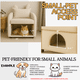thumbnail image 3 of Beige Bunny-Ear Pet-Friendly Armchair with Built-in Cat & Dog Hideaway, Cozy Dual-Use Sofa Chair with Side Pocket, 27.4 x 25.2 x 37.4 inch, 3 of 3