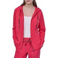 Sudadera Con Capucha Dkny Azalea Negra Talla M Con Logo Y Cremallera Para Mujer