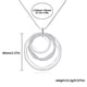 thumbnail image 2 of Stylish Silver Three Rings Pendant Necklace - Perfect for Men and Women!, 2 of 4