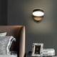 thumbnail image 5 of Aplique de pared LED de 6 W con interruptor de botón, iluminación nocturna ajustable, lámpara de noche para dormitorio y baño, lámpara de lectura acrílica moderna, acabado negro de 3000 K, WHWY, 5 of 5