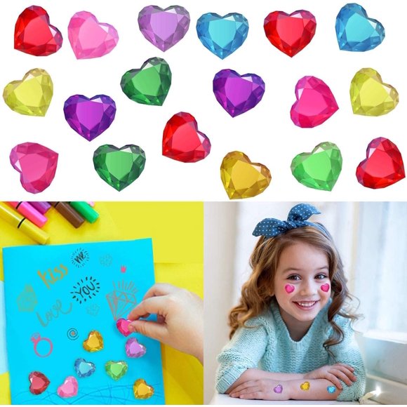 Pegatinas de strass 3D en forma de corazón – 180 piezas – Leesgel