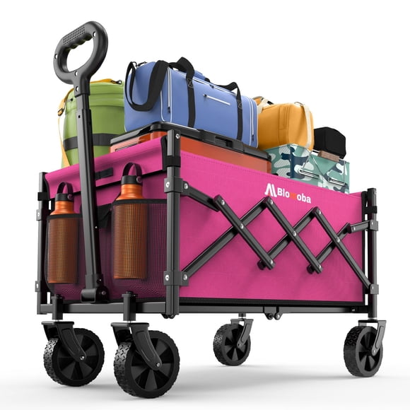 Carrito plegable colapsable Blomoba, utilitario, 100 kg, rosa
