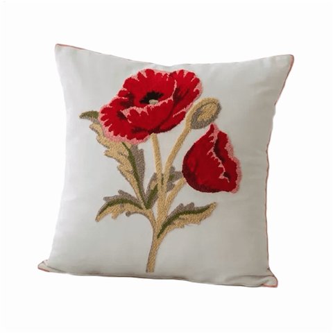 Genérico - Fundas De Cojines Bordadas A Elección 45X45 Diseño 23 Color Blanco