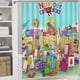 thumbnail image 5 of Bloques numéricos-theme 4-Piece Shower Curtain Set with Rugs, Waterproof Bathroom Decor Set Includes Bath Mat, U-Shaped Rug, Toilet Lid Cover and Curtain with Hooks, 5 of 6
