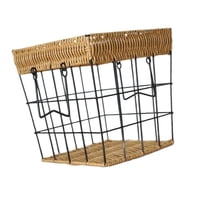 Bothyi - Cesta De Almacenamiento De Hierro Multiusos Resistente Con Asas Para Cocina, Muñecas Y Libros.