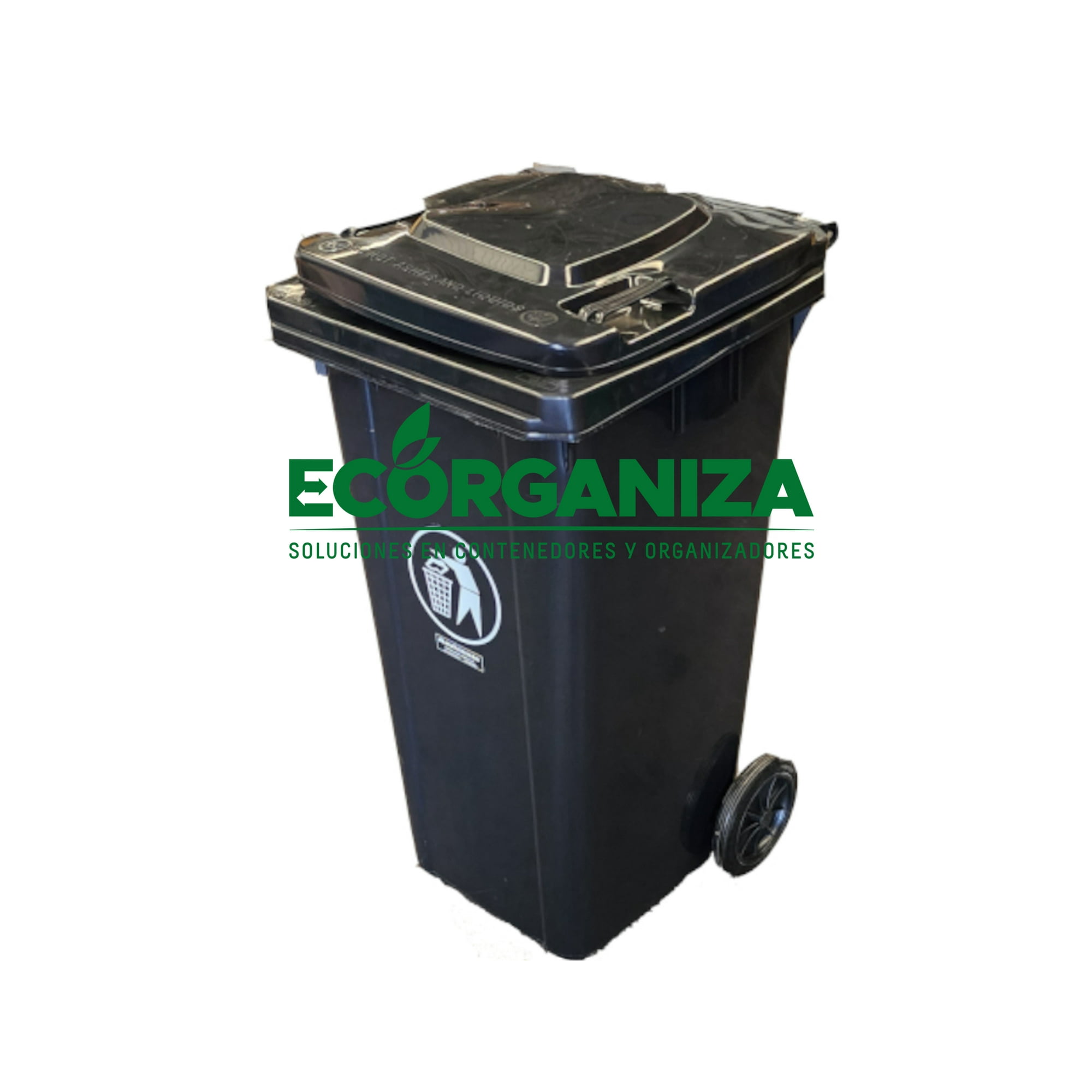 Capri - Contenedor De Basura De 140 Lts Gris Oscuro
