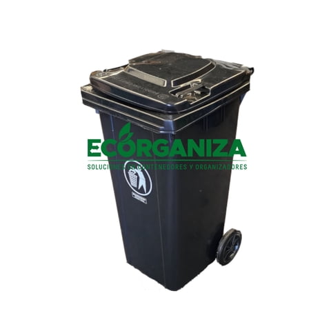 Capri - Contenedor De Basura De 140 Lts Gris Oscuro