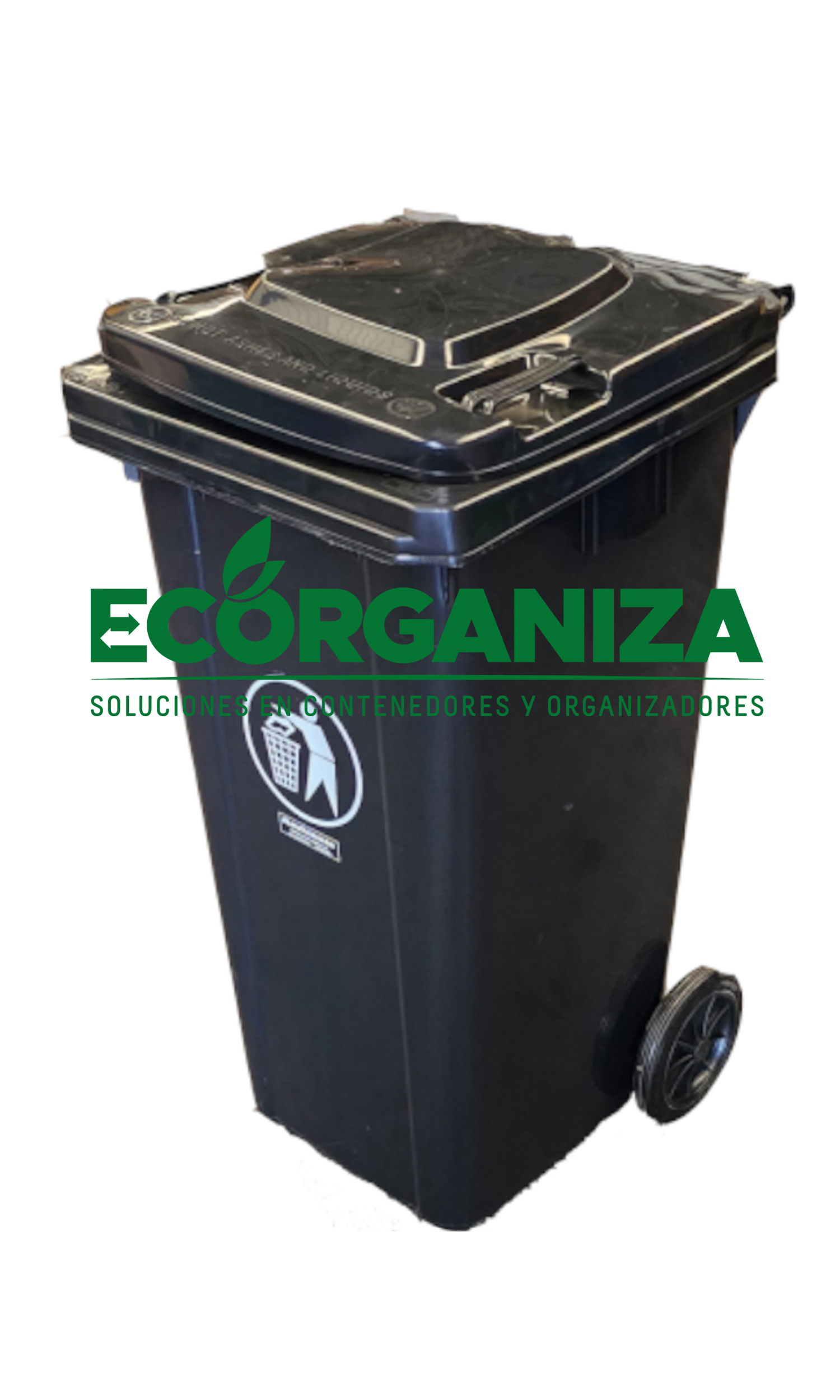 Capri - Contenedor De Basura De 140 Lts Gris Oscuro