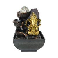 Magideal - Fuente De Mesa, Estatuas De , Figuritas De Escultura De Buda Con Luz, Micro Paisaje Para Sala De Estar, Escritorio, Decoración De Habitación, A 13Cmx13Cmx18Cm