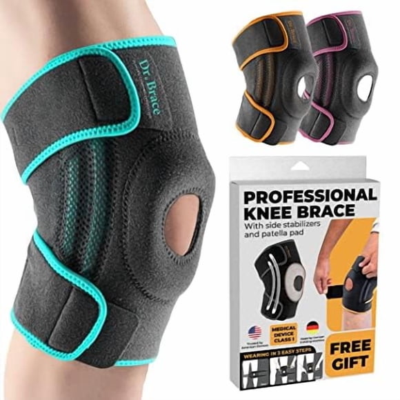 Rodillera DR. BRACE ELITE con estabilizadores laterales y almohadillas de gel para la rótula